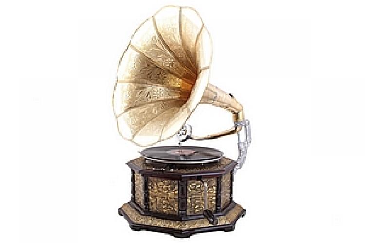 Граммофон 14" восмигранник метал оклад №188