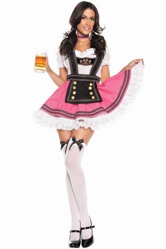 Костюм баварской официантки розовый - купить 