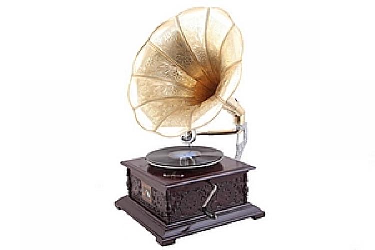 Граммофон 14" квадрат резной №6