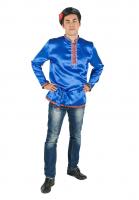 Косоворотка для взрослых синяя